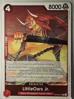 LittleOars Jr. OP16-017 Rare The Time of Battle One Piece Foil Near Mint - Image 1
