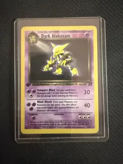 Pokemon Dark Alakazam TCG Card 18/82 Non-Holo 1st Edition LP - Image 1