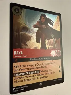Raya Leader of Heart 123/204 Foil Super Rare Card Lorcana Rise of the Floodborn - Image 3