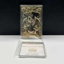 Pokemon 1999 Burger King 24K Gold Plated Card Charizard With Case And COA - Image 1