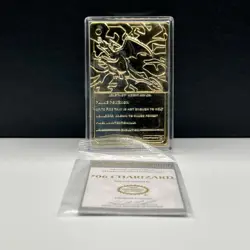 Pokemon 1999 Burger King 24K Gold Plated Card Charizard With Case And COA - Image 2