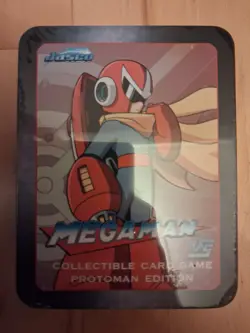 New! Jasco Megaman Protoman Edition UFS CCG Collectible Card Game Metal Tin - Image 1