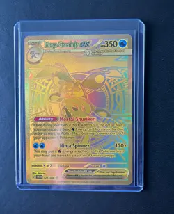 Gold Mega Greninja EX Full Art #122/86, Chaos Rising Pokemon Card Holo - Image 4