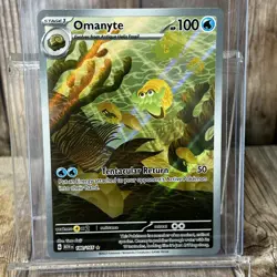 Pokemon TCG Omanyte Scarlet Violet-151 Holo Illustration Rare Card 180/165 - Image 1