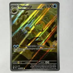Pokemon TCG Omanyte Scarlet Violet-151 Holo Illustration Rare Card 180/165 - Image 3