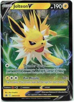 Jolteon V - Promo SWSH: Sword & Shield Promo Cards SWSD Lightning Holo SWSH151 N - Image 1