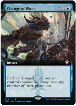 1x Change of Plans Extended Art Streets of New Capenna: Commander NM MTG - Image 1