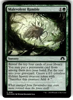 Magic: The Gathering Sorcery Malevolent Rumble FOIL MTG Common Regular - Image 1
