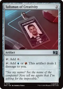 MTG Talisman of Creativity - Surge Foil, NM-Mint, English Commander: Marvel Supe - Image 1