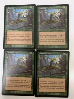 MTG LP Ancestral Mask X 4 Mercadian Masques Free Shipping In US With Tracking - Image 1