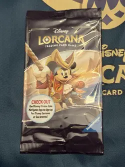 Disney Lorcana Cruise Full Set Of 5 Rare Promo Cards DCL Treasure w/bag - Image 3