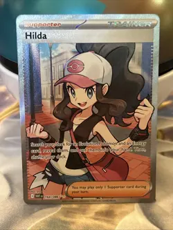 Pokemon TCG Hilda Full Art Trainer White Flare English Card 164/086 MINT - Image 1