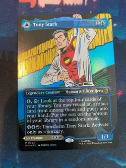 MTG Marvel Super Heroes Tony Stark Borderless Foil - Image 2