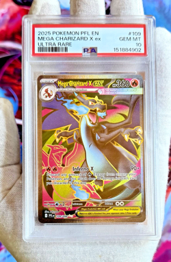 PSA 10 - 2025 Pokemon Sequential Serial #'s - Mega Charizard X ex 023 & 109/094 - Image 5