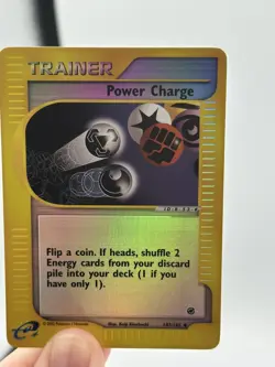 Pokemon Power Charge Reverse Holo Expedition Base Set [LP] e-Reader 147/165 - Image 1