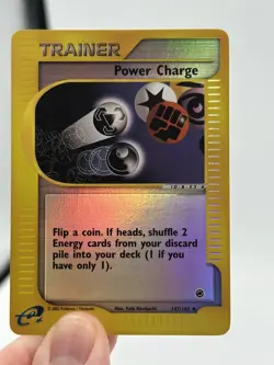 Pokemon Power Charge Reverse Holo Expedition Base Set [LP] e-Reader 147/165 - Image 2