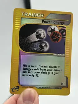 Pokemon Power Charge Reverse Holo Expedition Base Set [LP] e-Reader 147/165 - Image 3
