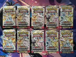 Pokemon Prismatic Evolutions Booster Pack Lot 10x Factory Sealed Packs - Image 1