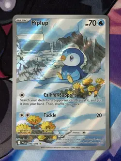 Pokemon TCG Piplup Illustration Rare 098/094 Near Mint Phantasmal Flames - Image 1