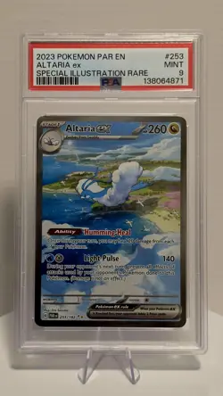 Pokemon TCG Altaria ex 253/182 SV04 Paradox Rift SIR Holo EN PSA 9 2023 - Image 1