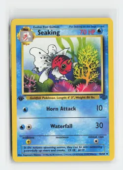 Seaking 46/64 Uncommon Jungle 1st Edition Pokemon NM - Image 1