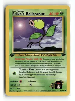 Erika's Bellsprout 038/132 Uncommon Gym Challenge 1st Edition Pokemon NM - Image 1