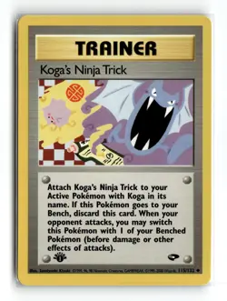 Koga's Ninja Trick 115/132 Uncommon Gym Challenge 1st Edition Pokemon NM - Image 1