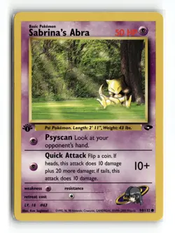 Sabrina's Abra (94) 094/132 Common Gym Challenge 1st Edition Pokemon NM - Image 1