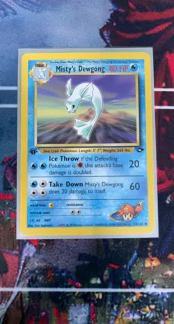 Misty's Dewgong 054/132 Uncommon Gym Challenge 1st Edition Pokemon NM - Image 1