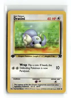 Dratini 53/82 Common Team Rocket 1st Edition Pokemon NM - Image 1