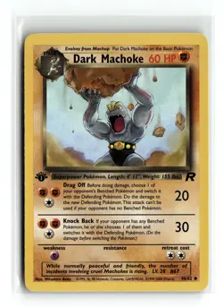 Dark Machoke 40/82 Uncommon Team Rocket 1st Edition Pokemon NM - Image 1