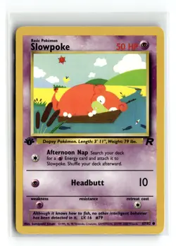 Slowpoke 67/82 Common Team Rocket 1st Edition Pokemon NM - Image 1
