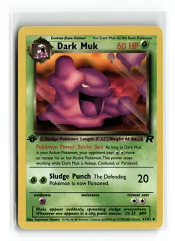 Dark Muk 41/82 Uncommon Team Rocket 1st Edition Pokemon NM - Image 1