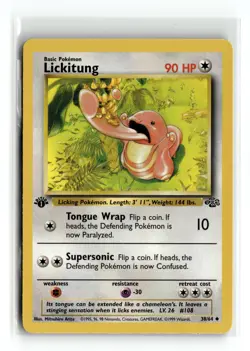 Lickitung 38/64 Uncommon Jungle 1st Edition Pokemon NM - Image 1