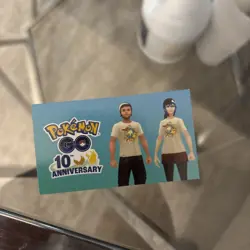 Pokemon Go Fest Chicago 10 Year Anniversary Shirt Unused Avatar Code Redemption - Image 1