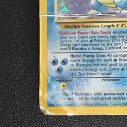 Base Set Blastoise 2/102 Red Dot Error Misprint Ink Holo Rare Pokemon - Image 2