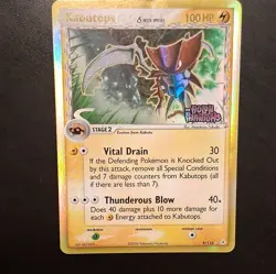 Pokemon TCG Kabutops 9/110 EX Holon Phantoms Delta 'Reverse' Holo 2006 Stamped - Image 5