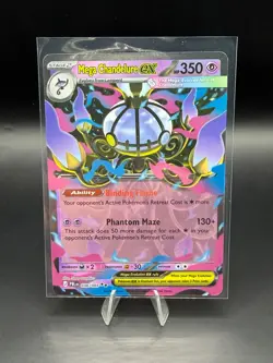 Pokemon TCG | Mega Chandelure ex 038/084 Me05: Pitch Black Holo Pack Fresh NM+ - Image 1