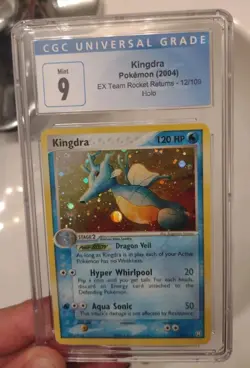 Kingdra 🎠 12/109 Team Rocket Returns🕰 Holo✨ Pokemon 💦 Vintage CGC 9⭐PSA 📈🌹 - Image 1