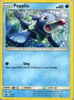 Pokemon TCG Popplio SM03 SM Black Star Promos DMG - Image 1