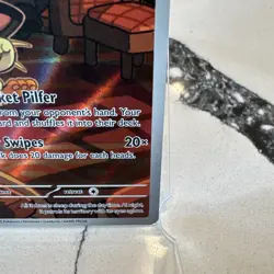 Team Rocket's Meowth 203/182 Illustration Rare Destined Rivals Pokemon Holo NM - Image 4