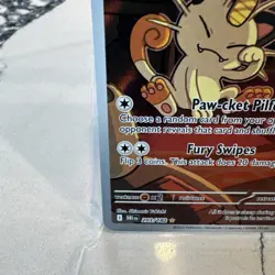 Team Rocket's Meowth 203/182 Illustration Rare Destined Rivals Pokemon Holo NM - Image 5
