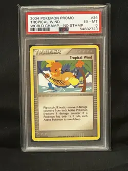 2004 Pokemon Tropical Wind #26 World Championships Promo No Stamp - PSA 6 - Image 1