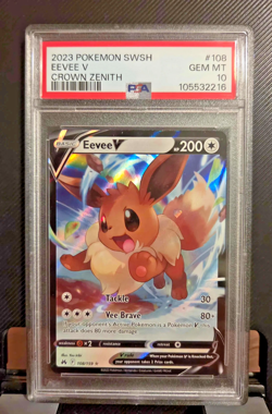 2023 POKEMON CROWN ZENITH EEVEE V 108 PSA 10 - Image 1
