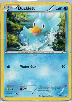 Pokemon TCG Ducklett BW17 BW Black Star Promos Holo DMG - Image 1