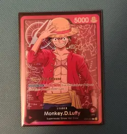 Monkey D Luffy ST01-001 Super Pre-Release Leader One Piece Card English LP - Image 1