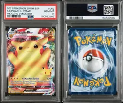 Pokemon Pikachu VMAX SWSH062 Sword & Shield Promo Full Art Holo PSA 10 (2021) - Image 3