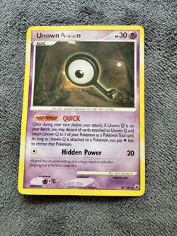 Unown Q 49/100 Non Holo Majestic Dawn Pokemon TCG - Image 1