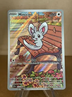 2025 Pokemon TCG Black Bolt Minccino Illustration Rare 152/086 - Image 1