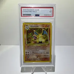 Pokemon TCG Charizard 4/102 Base Set Holo Rare 1999 English PSA 7 - Image 1